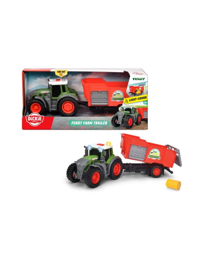 Traktor Fendt z przyczepą 26cm FARM DICKIE główny