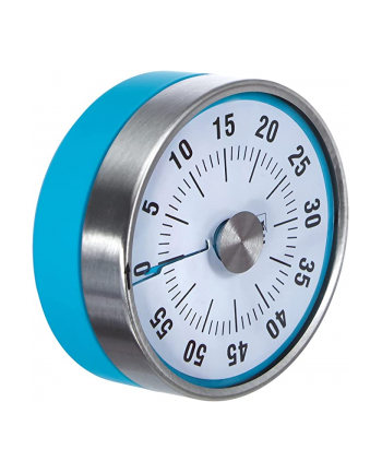TFA Analogue kitchen timer PUCK, timer/kitchen clock (turquoise)