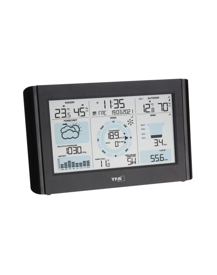 TFA wireless weather station with wind and rain gauge WEATHER PRO (Kolor: CZARNY) główny