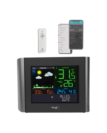 TFA wireless weather station with WiFi VIEW METEO (Kolor: CZARNY)