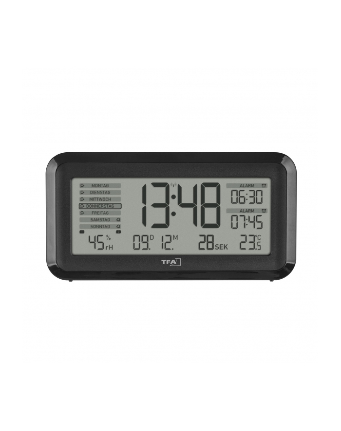 TFA Digital radio alarm clock with room climate BOXX2 (Kolor: CZARNY) główny