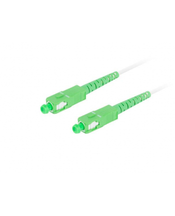 lanberg Patchcord światłowodowy Sm Sc/Apc-Sc/Apc Simplex 3.0mm 5M biały