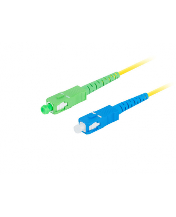 lanberg Patchcord światłowodowy Sm Sc/Apc-Sc/Upc Simplex 3.0mm 1M żółty