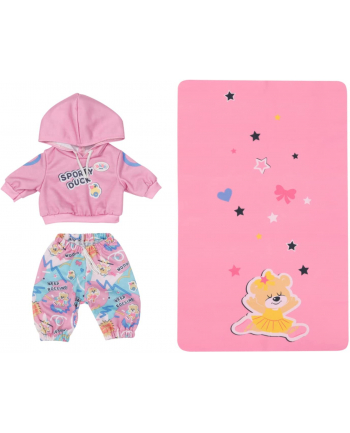 ZAPF Creation BABY born Kindergarten Sport Outfit 36cm, doll accessories (hoody and pants, including gymnastics mat)