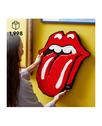 LEGO 31206 Art The Rolling Stones Logo Construction Toy (Adult Craft Kit DIY Wall Decor and Wall Art Music Gift with Soundtrack)