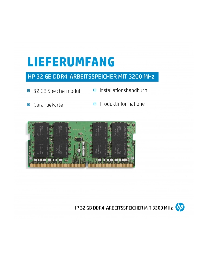 hp inc. HP 32GB DDR4 1x32GB 3200 SODIMM Memory -WW główny