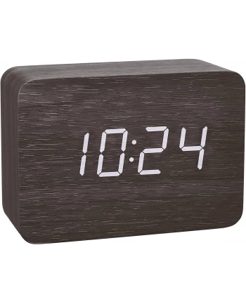 TFA design radio alarm clock in wood look CLOCCO (Kolor: CZARNY) nr 1