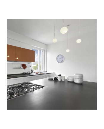 TFA Analogue radio controlled wall clock (Kolor: BIAŁY/silver)