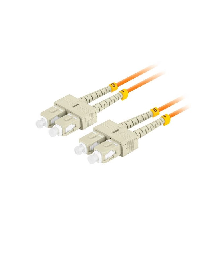 lanberg Patchcord światłowodowy Mm Sc/Upc-Sc/Upc Duplex 3.0mm 5m pomarańczowy główny