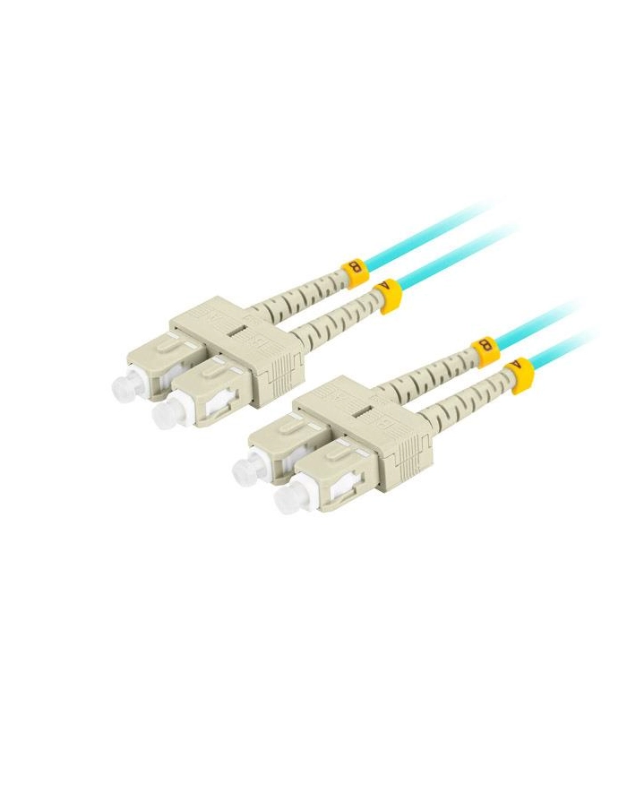 lanberg Patchcord światłowodowy Mm Sc/Upc-Sc/Upc Duplex 3.0mm 2m Aqua główny