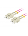 lanberg Patchcord światłowodowy Mm Sc/Upc-Sc/Upc Duplex 3.0mm 1m fioletowy - nr 1