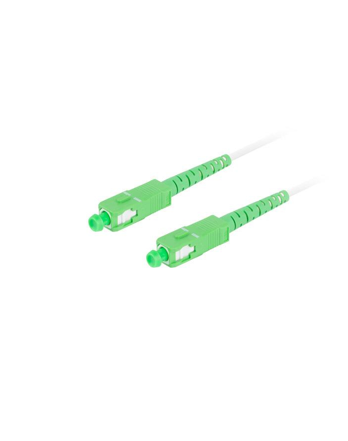 lanberg Patchcord światłowodowy Sm Sc/Apc-Sc/Apc Simplex 3.0mm 2.5m biały główny