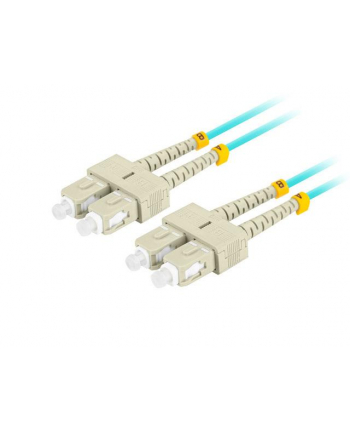 lanberg Patchcord światłowodowy Mm Sc/Upc-Sc/Upc Duplex 3.0mm 1m Aqua