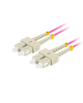 lanberg Patchcord światłowodowy Mm Sc/Upc-Sc/Upc Duplex 3.0mm 1m fioletowy