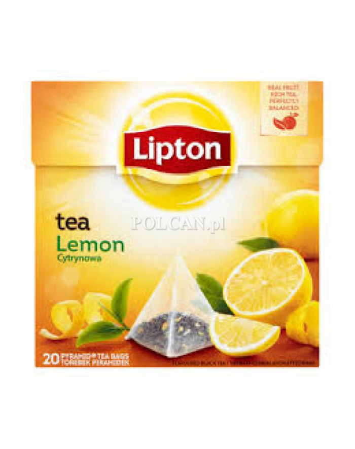 LIPTON Herbata Czarna Aromatyzowana Cytryna 20Toreb główny