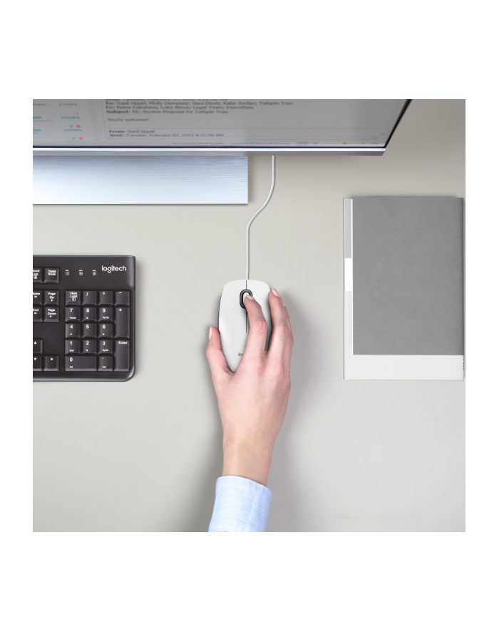 LOGITECH Mouse M100 - WHITE - EMEA główny