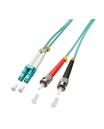 LINDY Patchcord światłowodowy LC/ST OM3 50/125um Multimode 15m (46385) nr 1