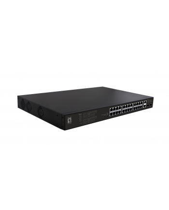 Levelone Switch 28X Fe Fgp-2831 2Xge 2Xgsfp 390W 802.3Xpoe (FGP2831)