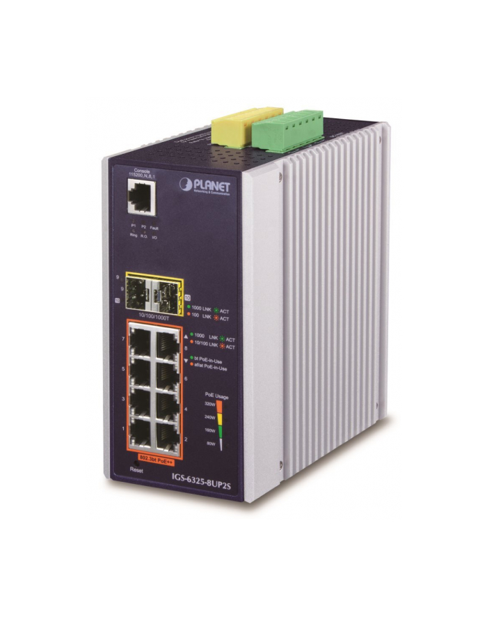 Planet Igs-6325-8Up2S P30 Din-Rail Industrial L3 8P (IGS63258UP2S) główny