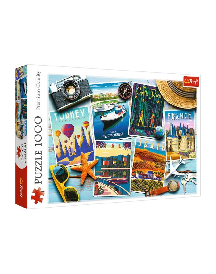 Puzzle 1000el Wakacyjne pocztówki 10714 Trefl główny