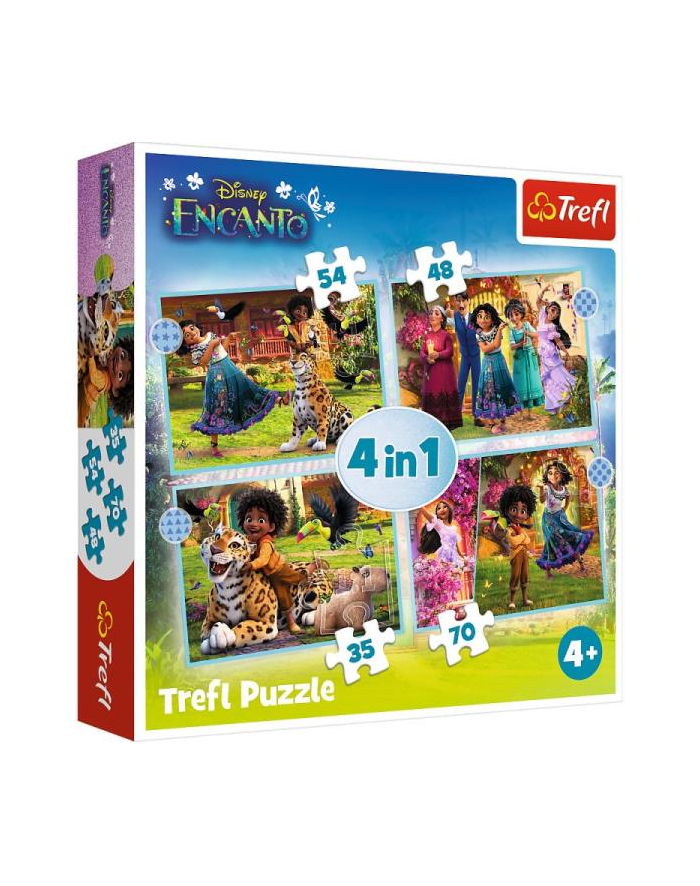 Puzzle 4w1 Nasze magiczne Encanto. Disney 34615 Trefl główny