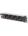digitus Listwa zasilająca do szaf 10' RACK 4xSchuko, 2m 1xUnischuko, 16A, aluminiowa - nr 8