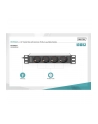 digitus Listwa zasilająca do szaf 10' RACK 4xSchuko, 2m 1xUnischuko, 16A, aluminiowa - nr 17