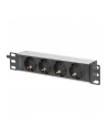 digitus Listwa zasilająca do szaf 10' RACK 4xSchuko, 2m 1xUnischuko, 16A, aluminiowa - nr 18