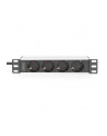 digitus Listwa zasilająca do szaf 10' RACK 4xSchuko, 2m 1xUnischuko, 16A, aluminiowa - nr 19