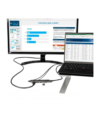 StarTech DKT30CHSDPD1 .com stacja dokująca Przewodowa USB 3.2 Gen 1 (3.1 Gen 1) Type-C Czarny, Szary