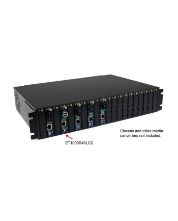 StarTech ET1000S40LC2 .com konwerter sieciowy 2000 Mbit/s 1310 nm Pojedynczy Czarny