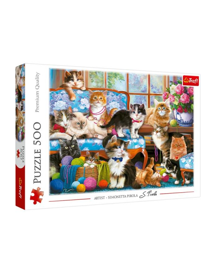 Puzzle 500el Kocia rodzina 37425 Trefl główny