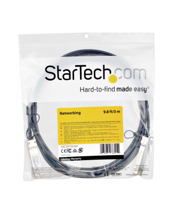 StarTech DACSFP10G3M .com kabel optyczny 3 m SFP Czarny