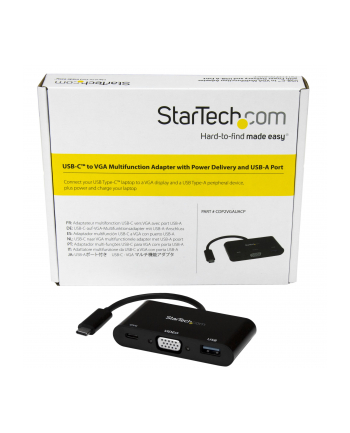 StarTech CDP2VGAUACP .com stacja dokująca Przewodowa USB 3.2 Gen 1 (3.1 Gen 1) Type-C Czarny