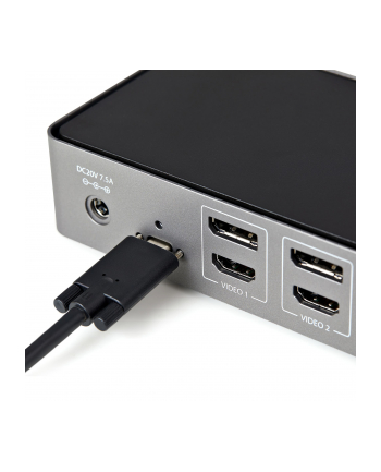 StarTech DK31C3HDPDUE .com stacja dokująca Przewodowa USB 3.2 Gen 2 (3.1 Gen 2) Type-C Czarny, Szary