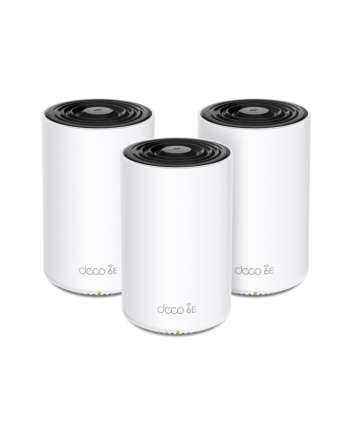 TP-Link DECO XE75(3-PACK) Deco XE75 Trójpasmowy (2,4 GHz / 5 GHz / 6 GHz) Wi-Fi 6E (802.11ax) Biały 3 Wewnętrzne