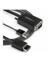 StarTech VGA2HDMM2M .com adapter kablowy 2 m USB Type-A + VGA (D-Sub) HDMI Typu A (Standard) Czarny - nr 17