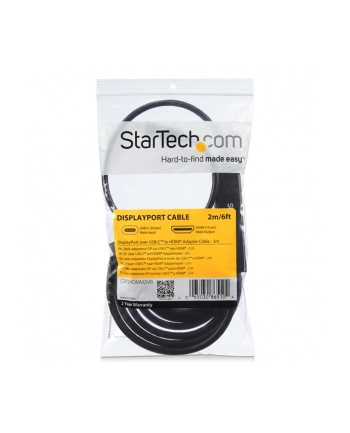 StarTech CDP2HDMM1MB .com adapter kablowy 1 m USB Type-C HDMI Czarny nr 1