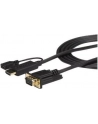 StarTech HD2VGAMM10 .com adapter kablowy 3 m VGA (D-Sub) HDMI + Micro USB Czarny - nr 25