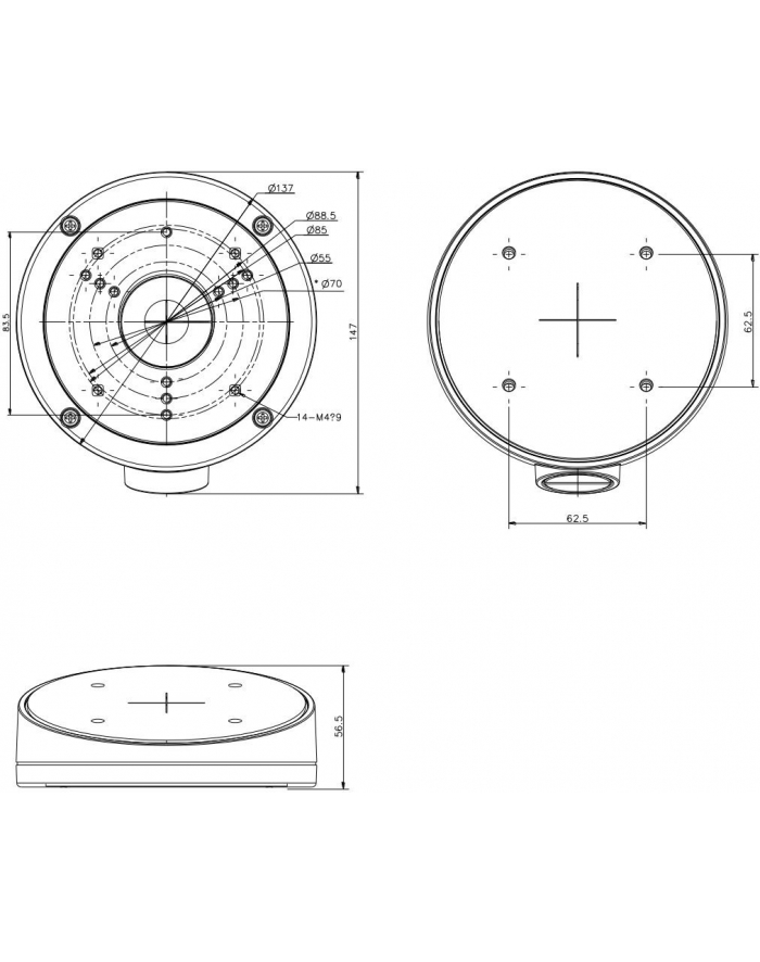 hikvision Mocowanie skośne DS-1281ZJ-S główny