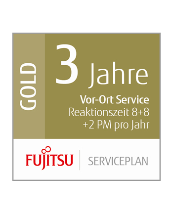 Fujitsu U3-GOLD-LVP 3 Year Onsite Service, 8+8+2PM