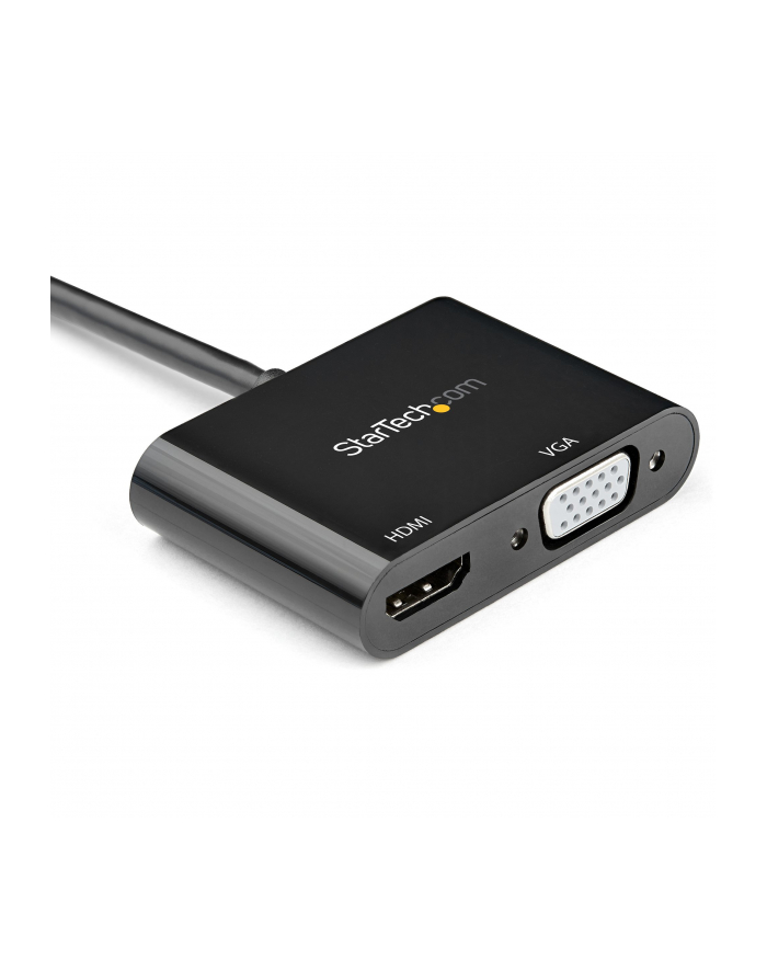 StarTech DP2VGAHD20 .com adapter kablowy DisplayPort HDMI + VGA (D-Sub) Czarny główny