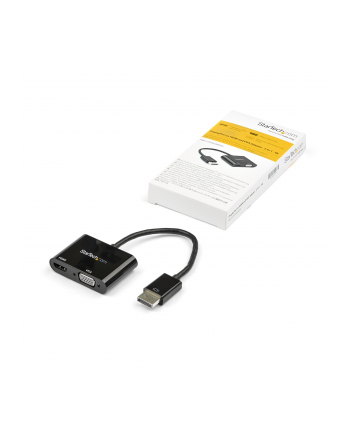 StarTech DP2VGAHD20 .com adapter kablowy DisplayPort HDMI + VGA (D-Sub) Czarny
