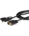 StarTech HD2VGAMM10 .com adapter kablowy 3 m VGA (D-Sub) HDMI + Micro USB Czarny - nr 29