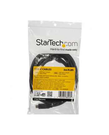 StarTech USB2C5C3M .com kabel USB 3 m USB 2.0 USB C Czarny