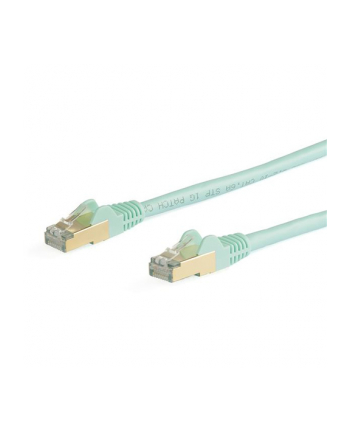 StarTech 6ASPAT7MAQ .com kabel sieciowy Kolor Aqua 7 m Cat6a S/UTP (STP)