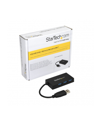 StarTech HB30A3A1CFB .com huby i koncentratory USB 3.2 Gen 1 (3.1 Gen 1) Type-A 5000 Mbit/s Czarny