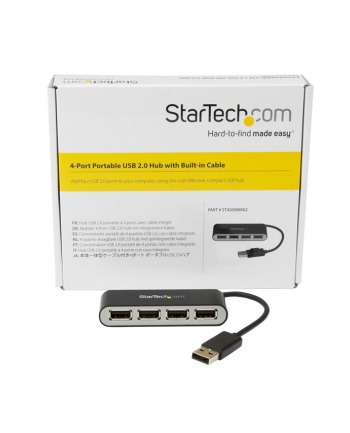 StarTech ST4200MINI2 .com huby i koncentratory USB 2.0 480 Mbit/s Czarny, Srebrny