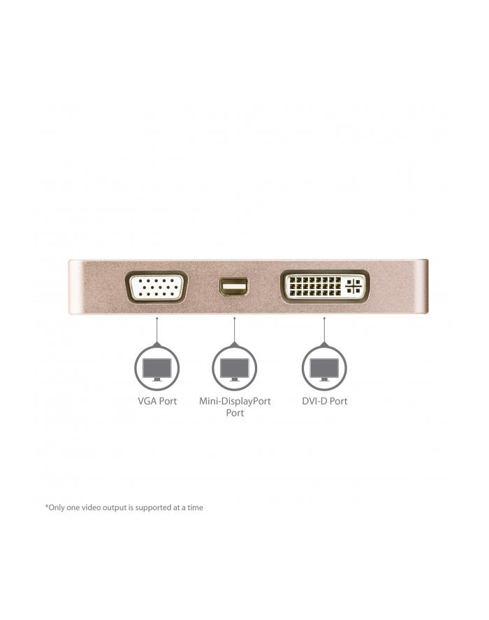 StarTech CDPVDHDMDPRG .com zewnętrzna karta graficzna usb 3840 x 2160 px Złoto różowe główny