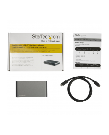 StarTech DK30C2DAGPD .com stacja dokująca Przewodowa USB 3.2 Gen 1 (3.1 Gen 1) Type-C Czarny